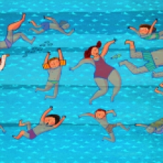 Nursery rhyme about swimming